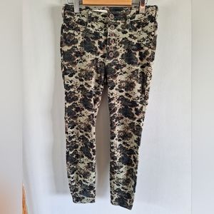 Pilcro Anthropologie High Rise Skinny Corduroy Jeans Button Fly Green Pr…